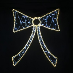 Светодиодная фигура Бант 80*90 см., 24В, Тёплый белый/Белый, TeamProf (960228)