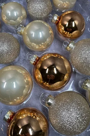 Набор стеклянных шаров Брызги шампанского 42 шт., Christmas DeLuxe (87159)