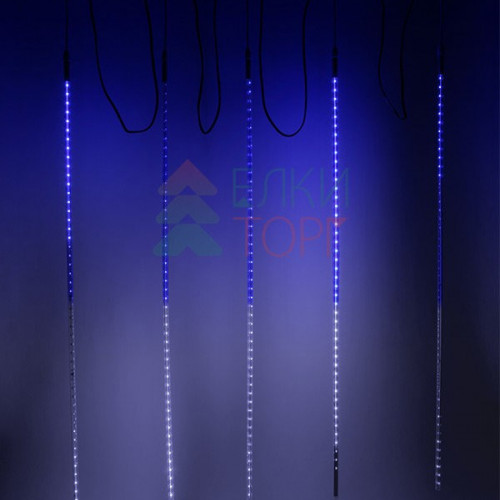 Гирлянда Тающие сосульки 5*1 м., 24V., 480 бело - синих LED ламп, коннектор, черный ПВХ, Beauty Led (CCL480-10-1WB)