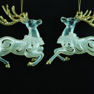 Украшение &quot;Олень&quot; цвет позолоченый, 2 вида, цена за 1 шт.10 см. (150975)