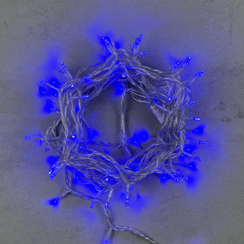 Светодиодная нить 100 синих LED ламп, 10 м., 220-230В., прозрачный провод ПВХ, LTC (PST100-10-2B) в Санкт-Петербурге
