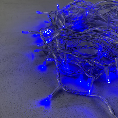 Светодиодная нить 100 синих LED ламп, 10 м., 220-230В., прозрачный провод ПВХ, LTC (PST100-10-2B) в Санкт-Петербурге