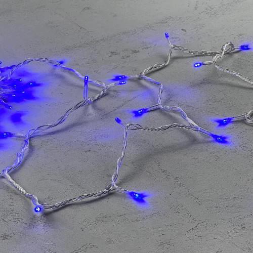 Светодиодная нить 100 синих LED ламп, 10 м., 220-230В., прозрачный провод ПВХ, LTC (PST100-10-2B) в Санкт-Петербурге