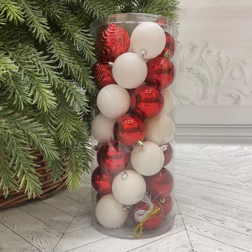 Набор пластиковых шаров Калейдоскоп 60 мм., 35 шт., Christmas DeLuxe (89285)