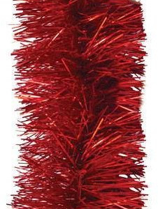 Мишура цвет красный, диаметр 100 мм., длина 3 м., ЕлкиТорг (M100red)