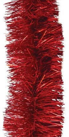 Мишура цвет красный, диаметр 100 мм., длина 3 м., ЕлкиТорг (M100red)