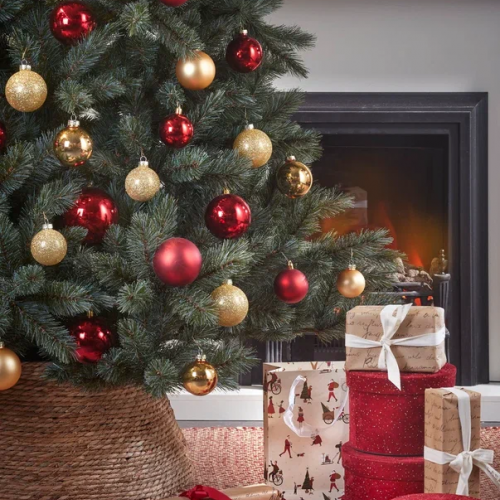 Джутовая корзина под елку 26х58 см., коричневая, Christmas DeLuxe (86497) в Санкт-Петербурге