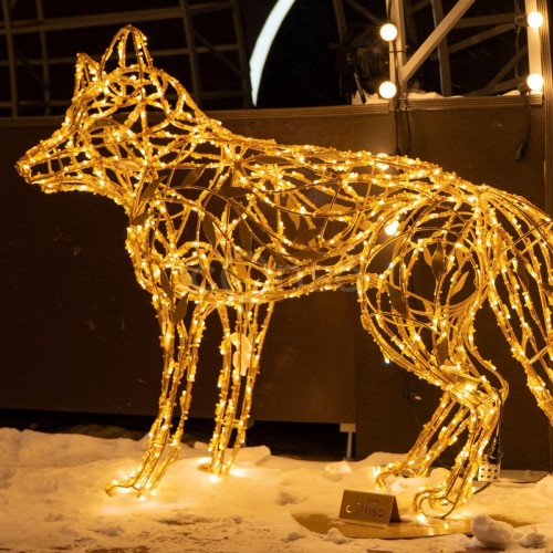 Светодиодная фигура Лиса золотая Premium 1,34 м., Conso (OL327)