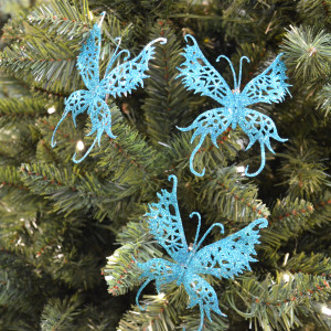 Набор бабочек голубых, 3 шт., 10х10 см. (522838)