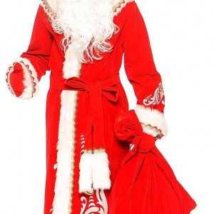 Карнавальный костюм Дед Мороз аппликация, красный