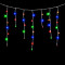 Светодиодная бахрома 4,9*0,5 м., 240 разноцветных LED ламп, прозрачный провод ПВХ, Beauty Led (PIL240-10-2M)