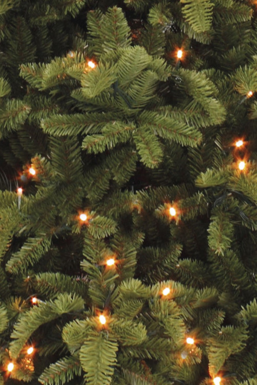 Ель Нормандия стройная с фонариками 185 см., литая хвоя+пвх, 184 LED лампы, Triumph Tree (73788)