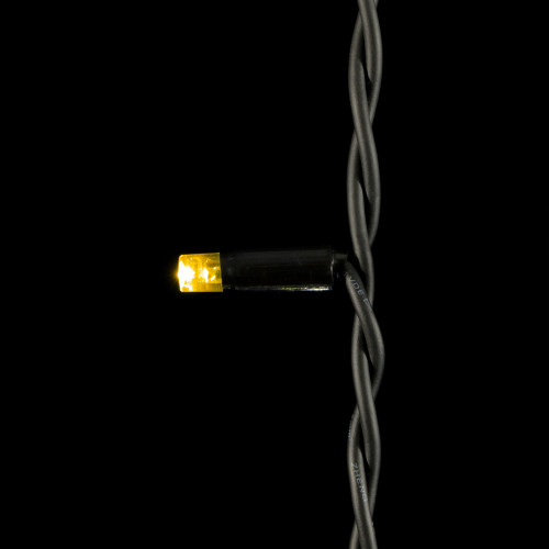 Светодиодный занавес Sealed с супер-мерцанием 2*3 м., 220V., 600 теплых белых LED ламп, черный каучук, Beauty Led (LL602ABL-1-2WW)