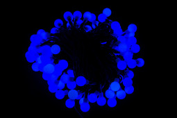 Светодиодная нить шарики с пультом 11,5 м., 220V, 96 разноцветных LED ламп, диаметр шарика 1.6 см, черный провод, Winner Light (m.01.5B.96-1.6ball)