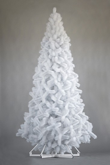 Интерьерная искусственная сосна Рублевская белая 7,5 м., ствольная, Леска, Green Trees (GT7,5RULESW)