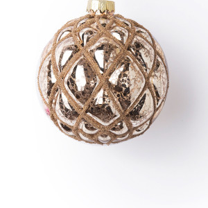 Винтажный стеклянный шар Царский орех 10 см., 1 шт., Karlsbach (14604)