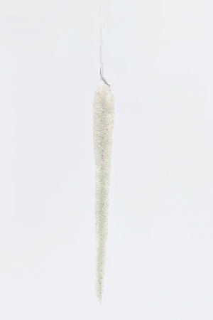 Сосулька Хрустальная капель 23 см., молочный, 1 шт., Christmas DeLuxe (86612)