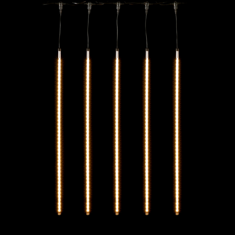 Гирлянда Тающие сосульки 5*1 м., 24V., 480 теплых белых LED ламп, коннектор, черный ПВХ, LTC (CCL480-10-1WW)