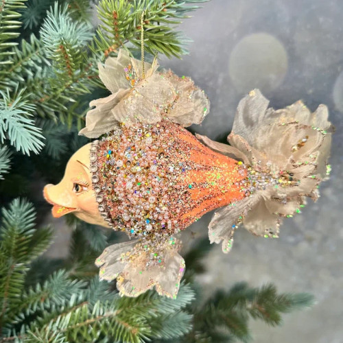 Винтажное украшение Сокровища Посейдона - Рыба-Ангел 18х10 см., 1 шт., Christmas DeLuxe (86635)