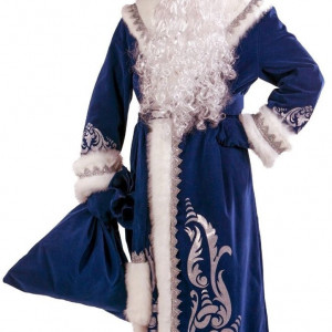 Карнавальный костюм Дед Мороз аппликация, синий