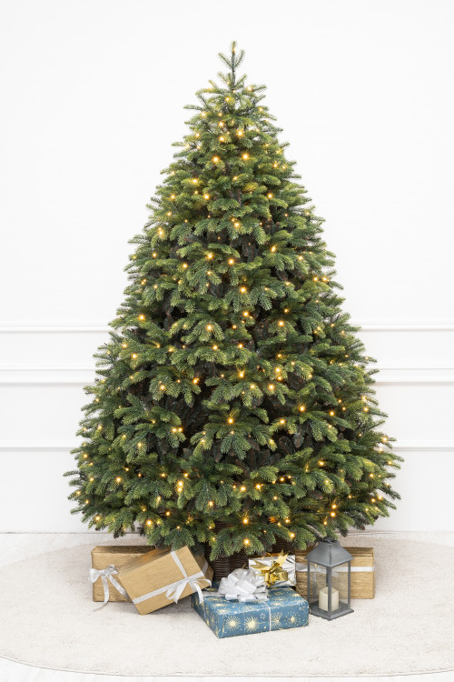 Искусственная елка Богемская 270 см., 1005 теплых белых LED ламп, Литая хвоя+ПВХ, ЕлкиТорг (180270) в Санкт-Петербурге