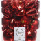 Набор пластиковых шаров Александрия mix, красный, 34 шт, Kaemingk (022702) 