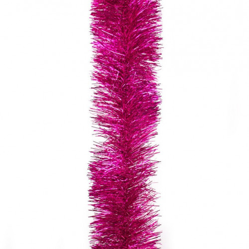 Мишура цвет розовый, диаметр 100 мм., длина 3 м., ЕлкиТорг (M100pink)