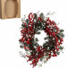 Венок Айден с красными ягодами 40 см., House of Seasons (84060)