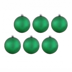 Набор пластиковых шаров 60 мм., зеленый матовый, 6 шт., Snowmen (ЕК0028)