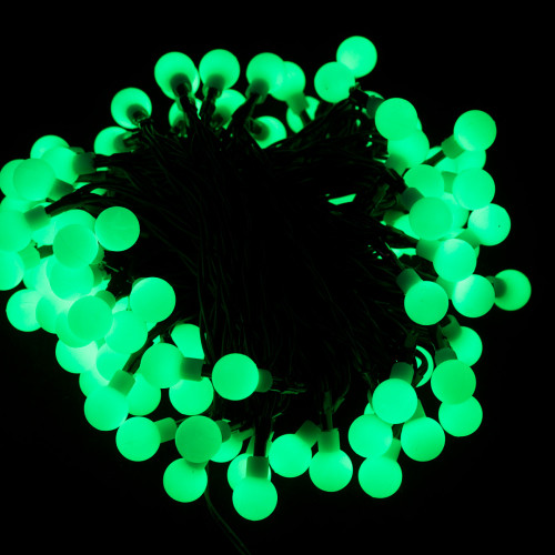 Светодиодная нить шарики с пультом 11,5 м., 220V, 96 разноцветных LED ламп, диаметр шарика 1.6 см, белый провод, Winner Light (m.01.5W.96-1.6ball)