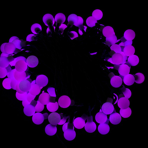 Светодиодная нить шарики с пультом 11,5 м., 220V, 96 разноцветных LED ламп, диаметр шарика 1.6 см, белый провод, Winner Light (m.01.5W.96-1.6ball)