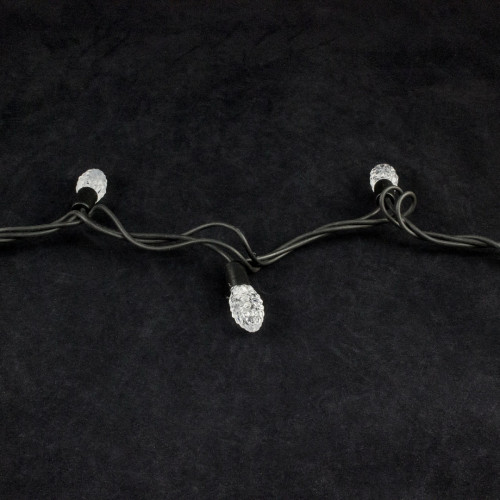 Светодиодная нить Шишки 10 м., 220V, 100 разноцветных LED ламп, черный каучук, соединяемая, Winner Light (m.01.7B.100+2,5B) в Санкт-Петербурге