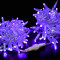 Светодиодная нить 100 фиолетовых LED ламп, 10 м., 220В, мерцание, прозрачный провод ПВХ, Teamprof (TPF-S10CF-24V-CT/V)