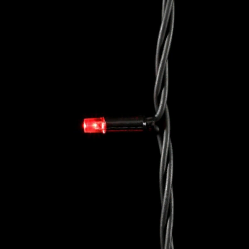 Светодиодная гирлянда с колпачком 75 красных LED ламп 10 м., 24В., черный каучуковый провод, IP65, Beauty Led (LL75-1-1R)