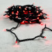 Светодиодная гирлянда с колпачком 75 красных LED ламп 10 м., 24В., черный каучуковый провод, IP65, LTC (LL75-1-1R)