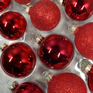 Набор стеклянных шаров Классический красный 42 шт., Christmas DeLuxe (87162)