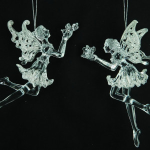 Украшение &quot;Фея&quot; цвет серебро,2 вида,цена за 1 шт.15 см. (150040)