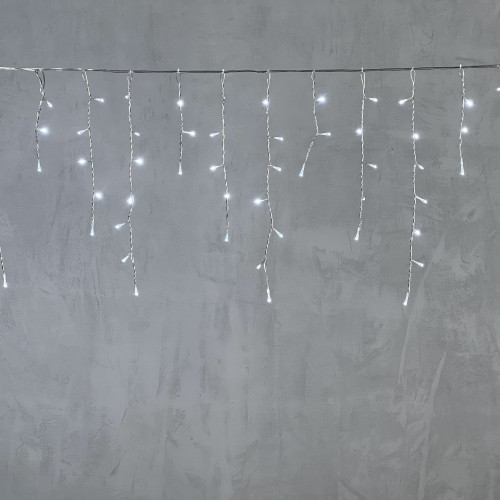 Светодиодная бахрома 4,9*0,5 м., 240 белых LED ламп, прозрачный провод ПВХ, Beauty Led (PIL240-10-2W)