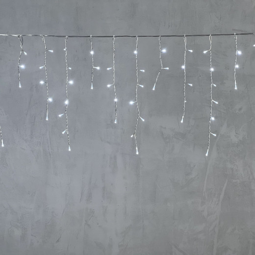 Светодиодная бахрома 4,9*0,5 м., 240 белых LED ламп, прозрачный провод ПВХ, Beauty Led (PIL240-10-2W) — 