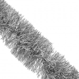 Мишура цвет серебро, диаметр 100 мм., длина 3 м., ЕлкиТорг (M100silver)