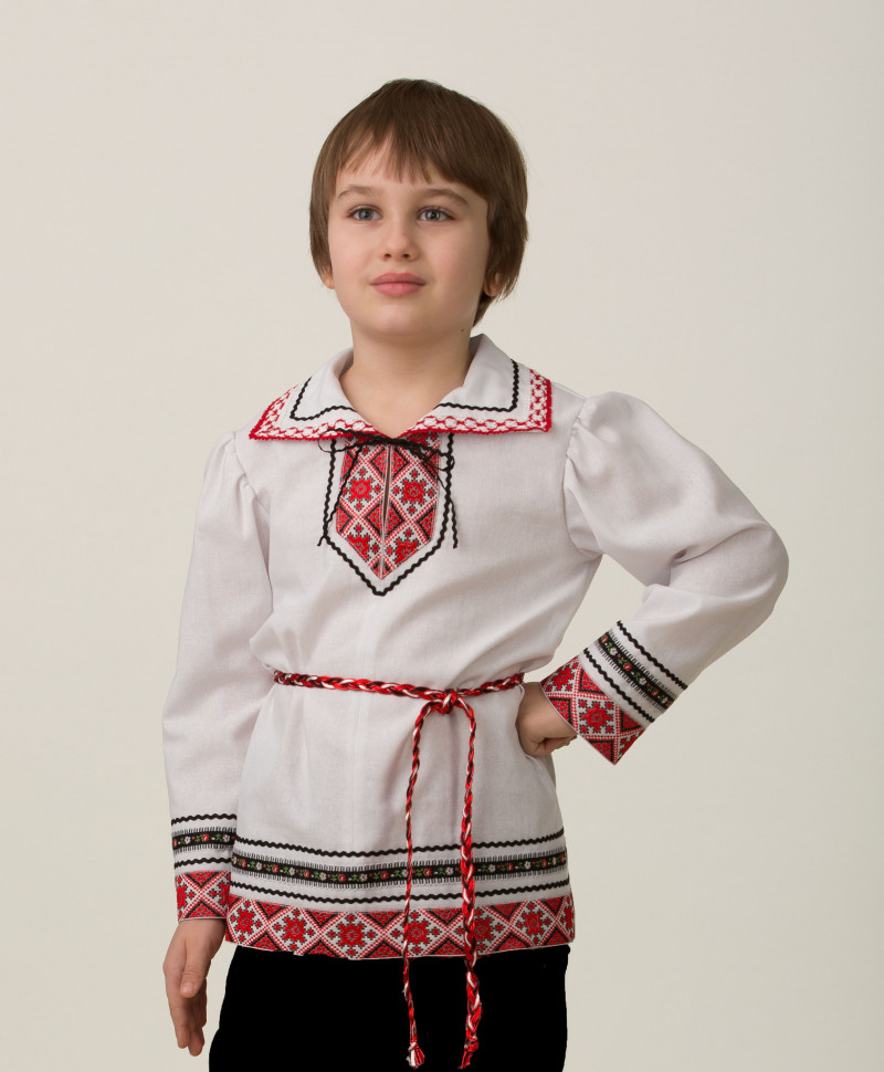 Национальный костюм "Рубашка вышиванка", размер 134-68, Батик (5601-1-134-68)