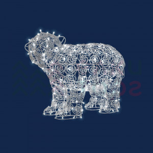 Светодиодная фигура Медвежонок 0,65 м., белый, Conso (OL362)