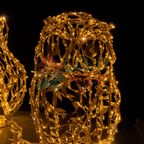 Светодиодная фигура Сова золотая Premium 1,1 м., Conso (OL324)