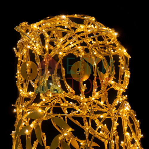 Светодиодная фигура Сова золотая Premium 1,1 м., Conso (OL324)