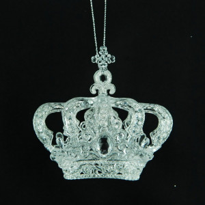 Украшение &quot;Корона 3D&quot; цвет серебро.12 см. (150041)