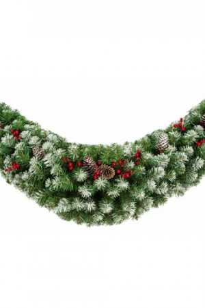 Сваг Грация с декором заснеженный 100 см., Леска+ПВХ,  ЕлкиТорг (52029)