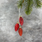 Набор стеклянных украшений Гроздь Шишек, 3 шт., 3 см., красный, Christmas DeLuxe (89878)