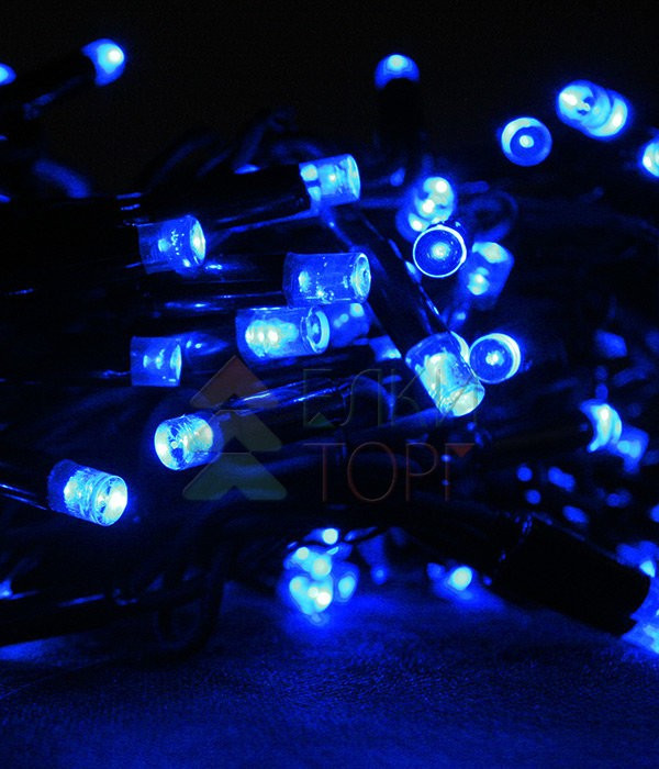 Светодиодная бахрома Sealed 3,2*0,9 м., 220V., 232 синих LED ламп, черный каучук, Beauty Led (LL232-1-2B)