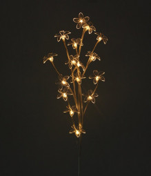 Светодиодная флористика Ветка Плюмерии 1 м., 3*АА батарейки, 16 теплых белых  LED ламп, Beauty Led (LC33L-16WY-518)