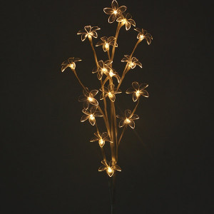 Светодиодная флористика Ветка Плюмерии 1 м., 3*АА батарейки, 16 теплых белых  LED ламп, Beauty Led (LC33L-16WY-518)